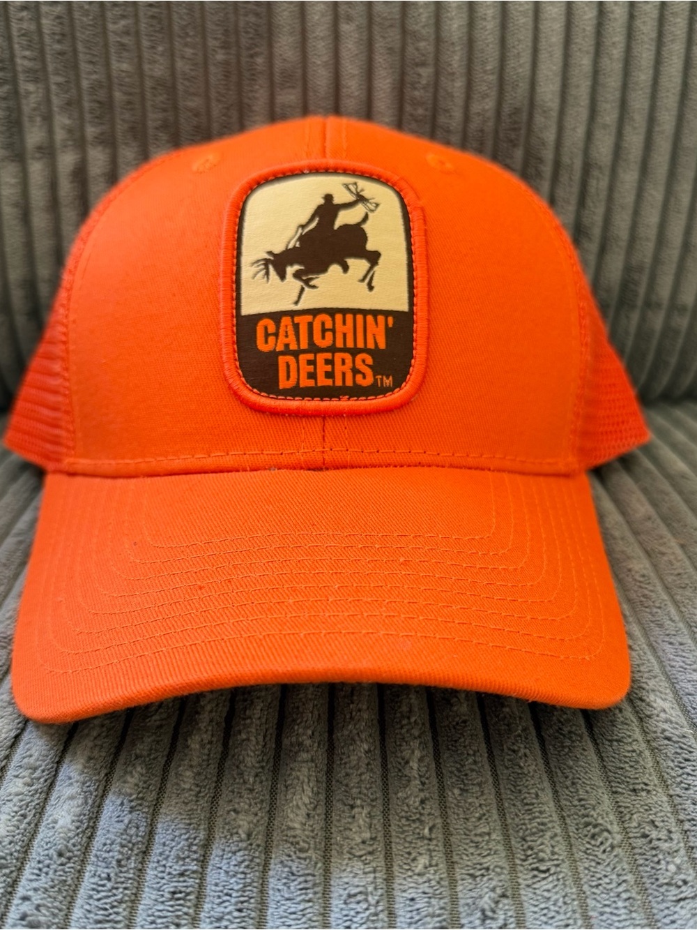 Catchin' Deers Giddy-Up Meshback - hunter Orange Hat